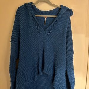 Free People Blue Knit Sweater